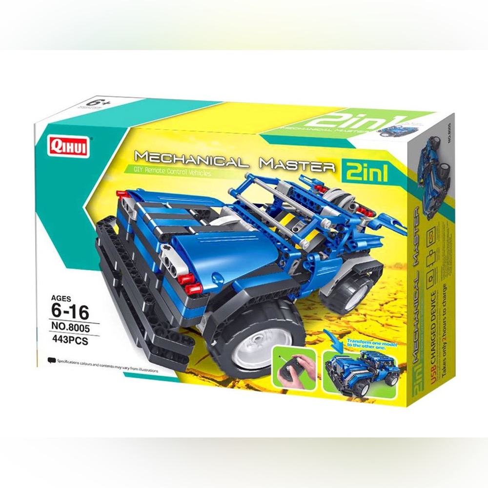 Bo Toys R/C 2 in 1 Off Road Truck Building Bricks Radio Control Toy